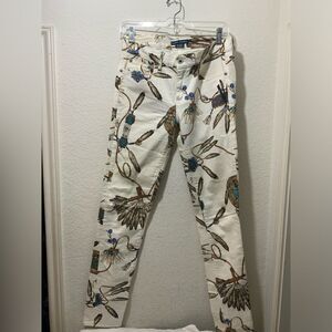 Ralph Lauren Sport Jeans Womens 28 White All Over Print Native American Convair